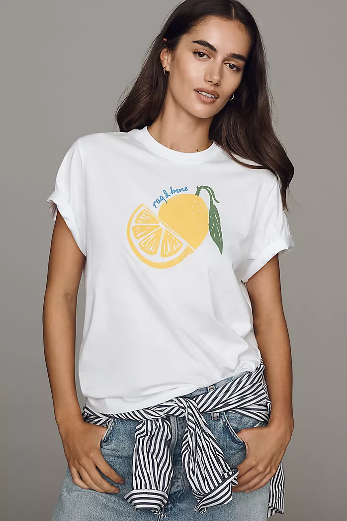 rag & bone 100% Cotton Lemon Graphic Tee